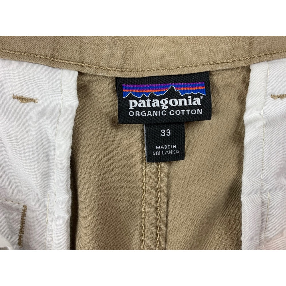 Patagonia Mens Stand Up Shorts 33 Khaki Tan Organic Cotton Hemp 57756 SP22 7in - Picture 6 of 11